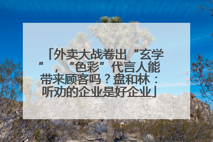 外卖大战卷出“玄学”，“色彩”代言人能带来顾客吗？盘和林：听劝的企业是好企业